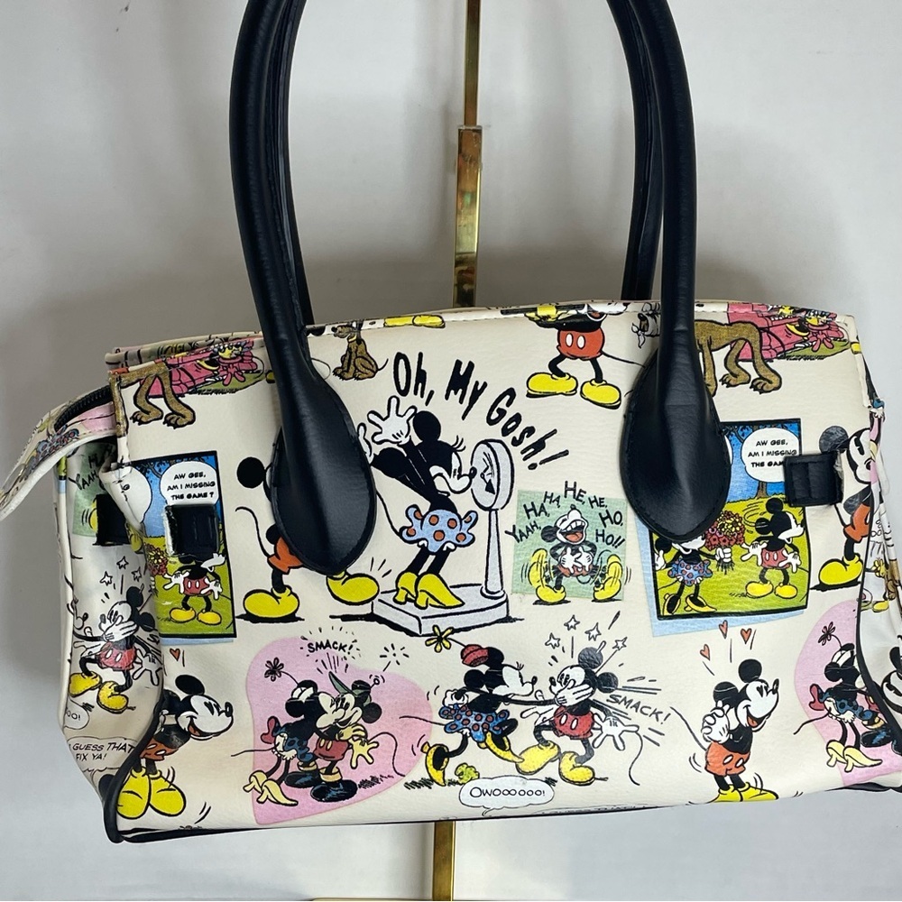 Disney Mickey Mouse Comic Print Handbag Shoulder bag. Used. Rare. - Picture 2 of 14